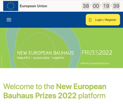 Abierto hasta el 28 de febrero la presentación de candidaturas a los premios Nueva Bauhaus Europea